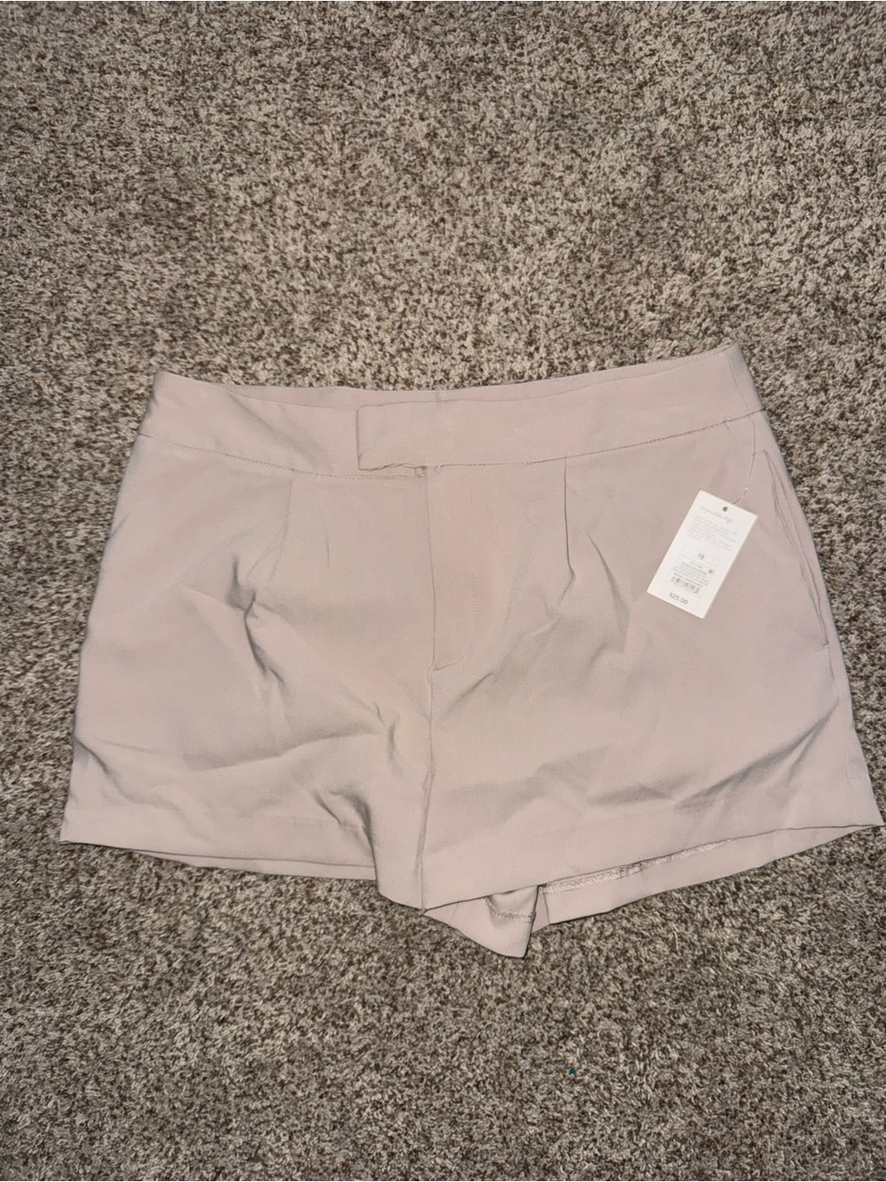 Women’s High-Rise Tailored Shorts in Light Taupe - Unbranded